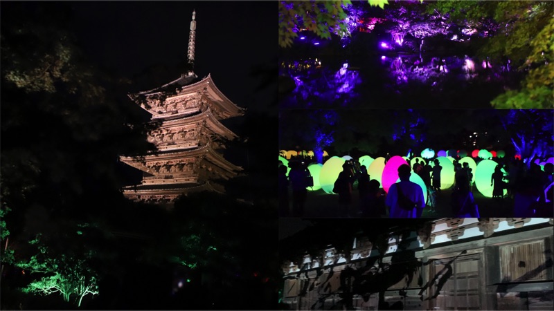 チームラボ 東寺 光の祭 レポート 見どころ 所要時間 オススメの駐車場は ノマサラ